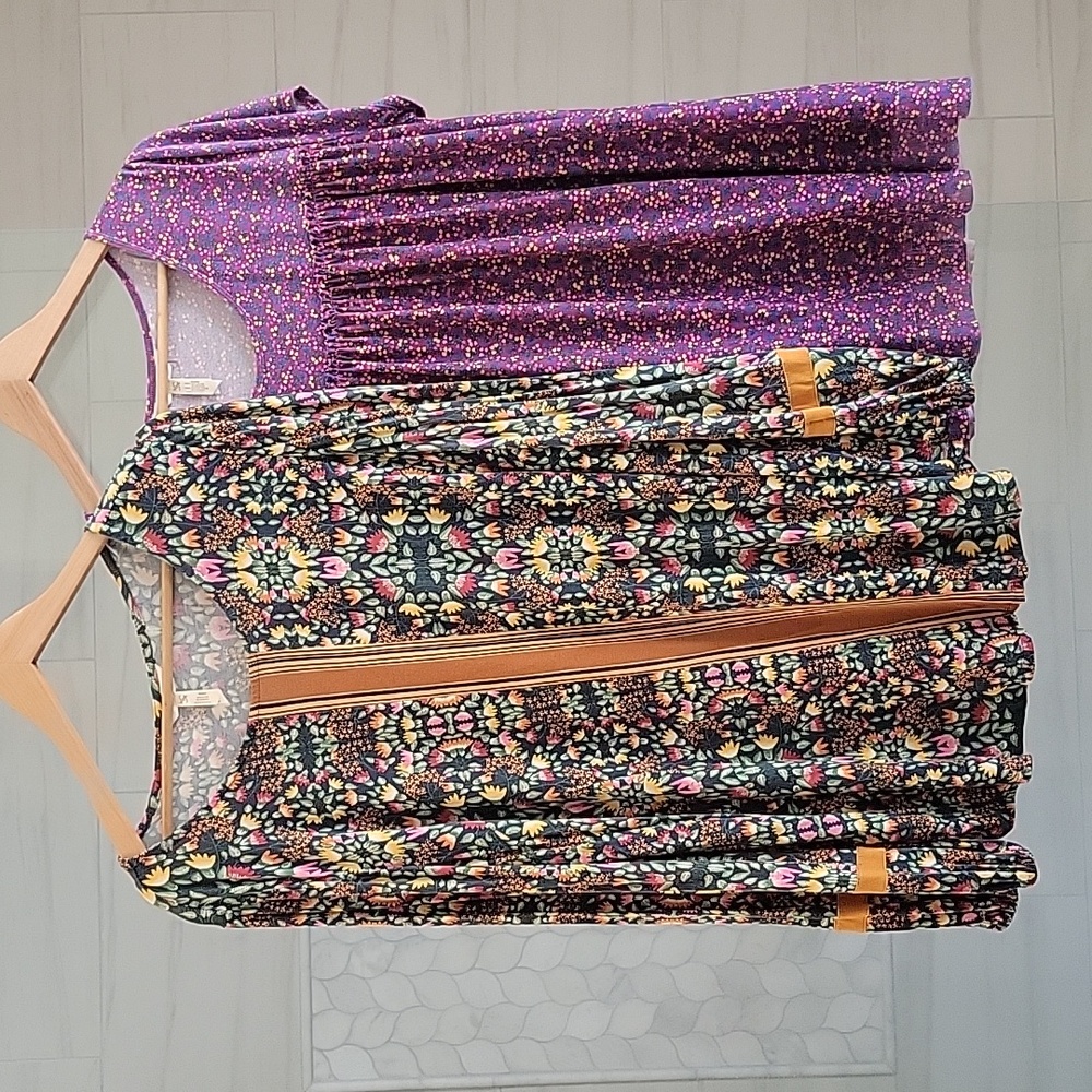 2 women's Matilda Jane floral tops